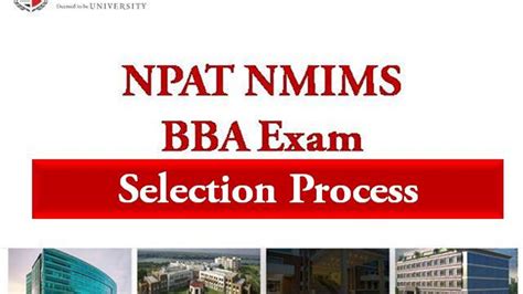 NMIMS NPAT BBA Selection Procedure 2024: Check .